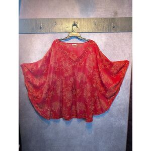 Metro woman's elegant boho flowy fairy top 2x